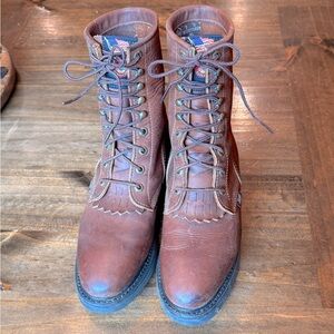 Men’s Justin work boots gently worn size 8D